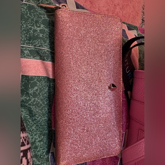 Kate Spade Pink Glitter Wallet - Picture 2 of 3